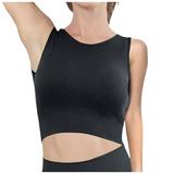 gvdentm Sports Bras Workout Halter Top for Women Bralette Crop Tanks Sports Bras with Adjustable Strap Seamless Padded