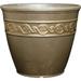 Classic Home and Garden Indoor/Outdoor Round Corinthian Resin Flower Pot Planter Bronze 8