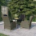 Walmeck 5 Piece Patio Dining Set Brown