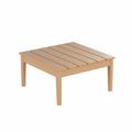 WestinTrends Ashore Outdoor Coffee Table 32 Inch All Weather Poly Lumber Adirondack Patio Coffee Table Square Low Table Teak