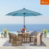 Ulax Furniture 9Ft Outdoor Sunbrella Tiltable Round Market Umbrella with Aluminum Pole and Crank (Dolce Oasis)