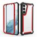 Dteck for Samsung Galaxy S23 Plus Case Military-Grade Drop Protection Hybrid Silicone Bumper Shockproof Rugged Case Clear Back Cover for Samsung Galaxy S23 Plus 6.6 Inch Red Black