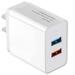 USB Wall Charger 2-Ports 3.1A Dual Port USB Plug Power Adapter Charging Block Cube Compatible with Phone X 8/7/6 Plus SE/5S/4S Samsung Moto Android Phone -White