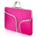 13.3-14 Inch Laptop Sleeve with Handle for Macbook Pro 16 / 15 / Lenovo ThinkPad 14 / IdeaPad 3 / ASUS HP Acer Chromebook 14 Surface Book 15 / Laptop 15 Computer Bag with Pockets Pink