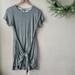 Anthropologie Dresses | Anthropologie Dolan Left Coast Collection Gray Striped Tie Front T-Shirt Dress | Color: Black/White | Size: Pm