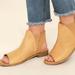 Anthropologie Shoes | Anthropologie Musse & Cloud Ciara Boho Tan Leather Peep-Toe Ankle Booties | Color: Tan | Size: 7