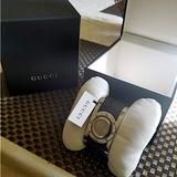 Gucci Accessories | Gucci Brown Leather Strap Watch | Color: Brown/Silver | Size: Os