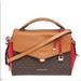 Michael Kors Bags | Michael Kors Red Brown Tote Handbag Bag Purse Mk Logo | Color: Brown/Red | Size: Os