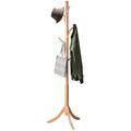 kiplant Coat Rack Freestanding, Bamboo Wood Coat Stand with 8 Hooks,3 Adjustable Size,Easy Assembly NO Tools Required, Coat Tree Hanger Stand for CoatsScarves in Hallway