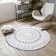 Round Rugs Bedroom,Carpet Modern Contemporary Hand Carved Durable Rug Soft Carpet Round Colorful Woven Jute Braided Area Decorative Rag Rug Indian Bohemian,6 colors