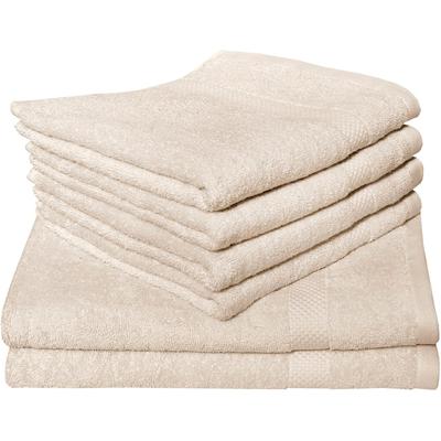 Handtuch Set DYCKHOFF "Planet", beige (sand), 6 St., Frottier, Frottier, Obermaterial: 100% Baumwolle, Handtücher (Packu