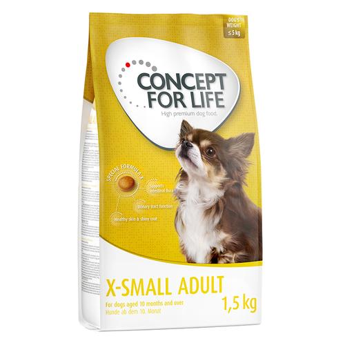 4x1,5 kg X-Small Adult Concept for Life Hundefutter trocken