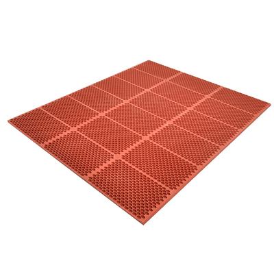 NoTrax T15U0033RD Optimat Grease-Proof Floor Mat, 3' x 3', 1/2