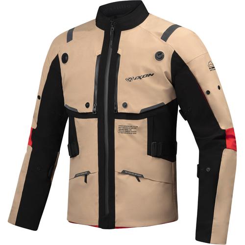 Ixon M-Skeid Motorrad Textiljacke, schwarz-beige, Größe 3XL