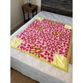 Hawaiian Or Island Handmade Pink Baby Toddler Lap Throw Quilt Blanket Patchwork