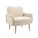 Velvet Chair Accent Chair Living Room Leisure Chair with Metal Feet - 32.28'' H x 31.50” W x 28.35'' D
