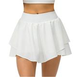 IROINNID Short Comfort Waist Skirt For Women Fake Two-piece Running Casual Summer Sports Exercise CyclingGym Yoga Tennis Skirt (including Pocket) Solid Color Skirt