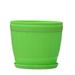 LA TALUS Ceramic-like Flower Succulent Plant Pot Planting Holder Flowerpot with Tray Green XS