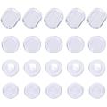 100 Pieces 4 Size Earring Pads Silicone Comfort Earring Cushions for Clips on Earrings Clear