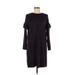 Philosophy Republic Clothing Casual Dress - Shift Crew Neck 3/4 sleeves: Purple Print Dresses - Women's Size Medium