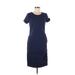 Old Navy Casual Dress - Sheath Scoop Neck Short sleeves: Blue Print Dresses - Women's Size Medium