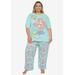 Plus Size Women's Disney The Little Mermaid Ariel Pajama 2-Piece Set T-Shirt & Pants by Disney in Teal (Size 4X (26-28))