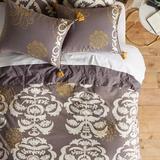 Anthropologie Bedding | Anthropologie Twin Size Agata Duvet Cover And 2 Standard Pillow Shams | Color: Brown/Cream | Size: Twin