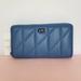 Coach Bags | Coach Pillow Quilting Accordion Zip-Around Wallet-Washed Chambray | Color: Blue | Size: 7.5" W X 4" H X 0.75"-1" D