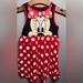Disney Dresses | Disney L Girl Dress. Minnie Mouse Graphic.Size 3t Use Normal Good Conditio | Color: Black/Red | Size: 3tg