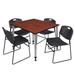 Regency Romig Kee 42" L Breakroom Table & Chair Set Plastic | 34 H x 42 W x 42 D in | Wayfair TB4242CHAPGY44BK