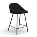 AllModern Holmes Boucle Bar & Counter Stool Upholstered/Metal in Black | 33 H x 19.75 W x 19.5 D in | Wayfair 5C73AAD581304C05A2E674A8043E788D