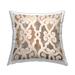 Stupell Industries Brown Earthy Geometric Pattern Printed Throw Pillow Design By Flora Kouta Polyester/Polyfill blend | 18 H x 18 W x 7 D in | Wayfair