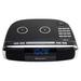 Studebaker Workstation Hi-fi Music System w/ Fm Radio Cd & Qi Charging Station Plastic/Acrylic in Black | 4 H x 14 W x 10 D in | Wayfair SB5050B