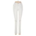 Adriano Goldschmied Jeggings - High Rise: White Bottoms - Women's Size 26 - Distressed Wash