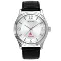 Men's Stevens Institute of Technology Ducks Bulova Silver-Tone Stainless Steel Watch with Leather Strap