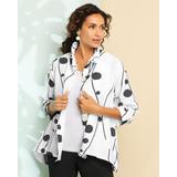 Draper's & Damon's Women's Pattern Of Dots Jacket - White - PM - Petite