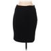 Express Casual Pencil Skirt Knee Length: Black Print Bottoms - Women's Size 4