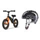 Lionelo Bart Air Laufrad ab 2 Jahre bis zu 30 kg & Uvex Kinder Fahrradhelm Kid 3,Dirtbike Black,51-55 cm