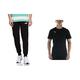 PUMA Herren Pants ESS Logo Pants Tr Cl, Black, L & Herren T-Shirt, Puma Black, L