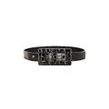 Saint Laurent Embossed Leather Belt in Nero - Black. Size 80 (also in 65, 70, 75, 85, 90).