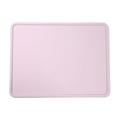 Pet Food Mat Waterproof Dog Mat â€“ Raised Edge Dog Cat Silicone Feeding Placemat Water Bowl Tray for Floors Nonslip Washable Dog Mat for Food and Water Light pinkï¼ŒG179026