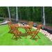 East West Furniture Patio Dining Set- an Oval Outdoor Acacia Wood Table and Folding Side Chairs, Natural Oil (Pieces Options)