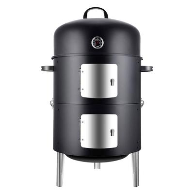 Heavy duty charcoal outdoor smoking device