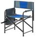 Blue and Grey 1-piece Padded Folding Outdoor Chair