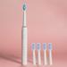 WQJNWEQ Clearance Portable Toothbrush Electric Tooth-Brush For Adults With 4 Replacement Head Travel Smart Whitening Cleaning Electronic Families & Couples