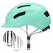 SLANIGIRO Adult Bike Helmet with Light - Commuter Bicycle Road Cycling Helmet with Replacement Pads for Men Women Mint