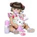 21.65inch Full Body Soft Silicone Reborn Baby Dolls Real Life Soft Body Realistic Reborn Dolls for Toddler Handmade Toy for Kids