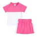 Rovga Outfits For Girls Toddler Kids Baby Unisex Summer Tshirt Skirts Soft Patchwork Cotton 2Pc Sleepwear Outfits Clothes For 7-8 Years