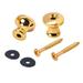 2pcs Bass Button Locking Belt Golden with Screws Washers for Acoustic Electric Guitar DIY