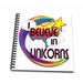 3dRose I Believe In Unicorns Cute Believer Design - Memory Book 12 by 12-inch